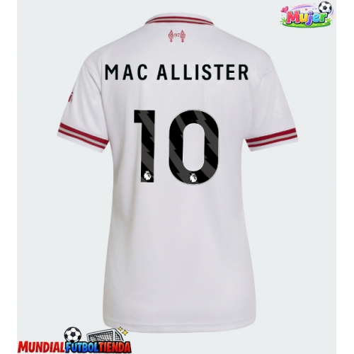 Camiseta Liverpool Alexis Mac Allister #10 Segunda Equipación Replica 2026-27 para mujer mangas cortas